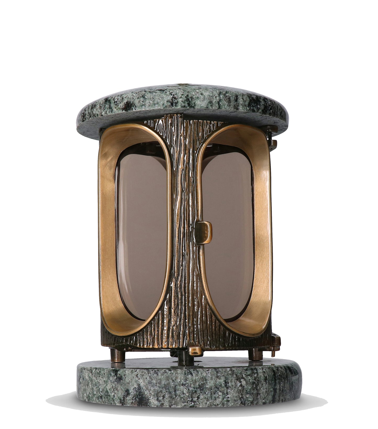 Grablaterne Olive Green Höhe 23 cm/Ø 15 cm Bronze mit Rosette