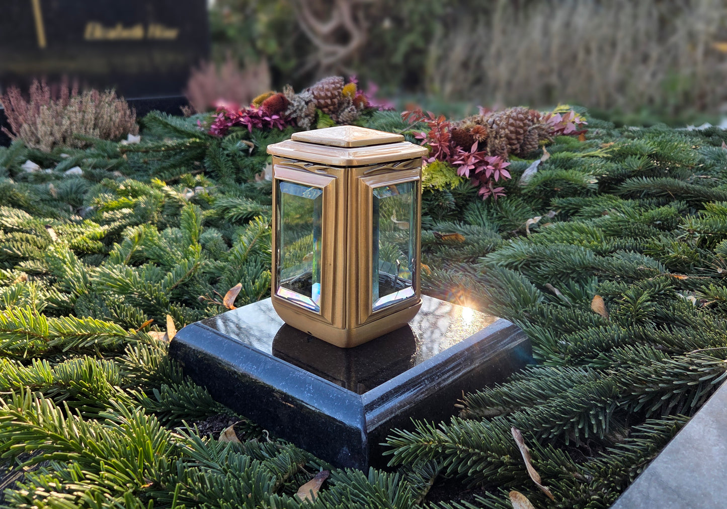 Grablaterne grablampe friedhof aus Bronze