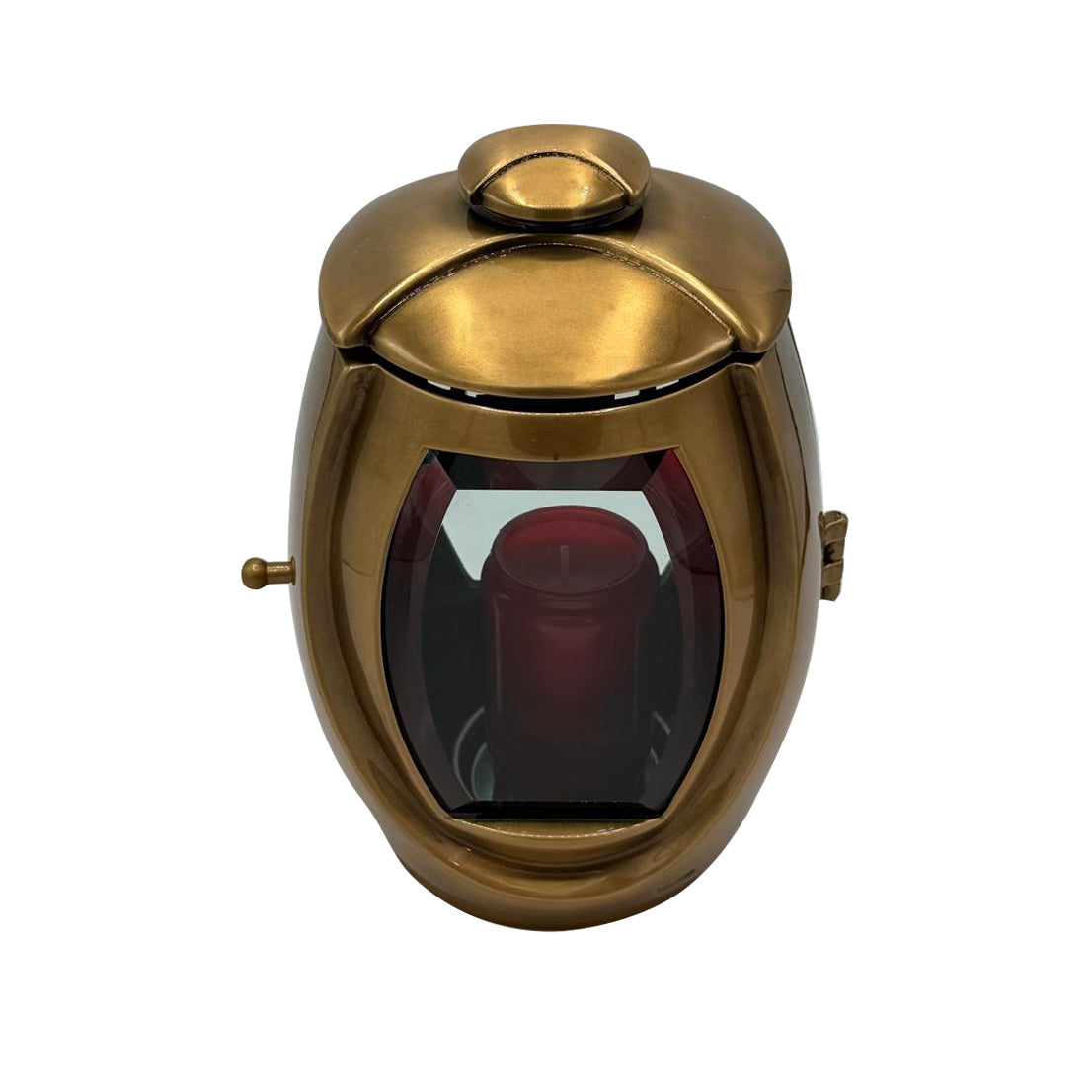 Stilvolle Grablaterne, Grabschmuck, Grablampe aus Messing