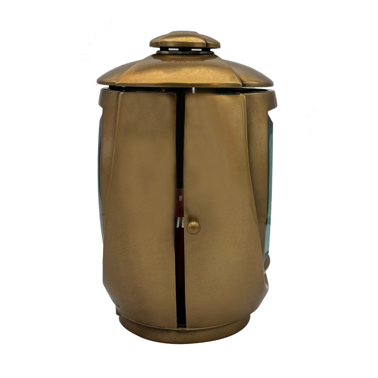 Stilvolle Grablaterne, Grabschmuck, Grablampe aus Messing