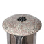 Grablaterne Granit königliche Bronze Höhe 23 cm/Ø 15 cm Silber mit Rosette