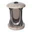 Grablaterne Granit königliche Bronze Höhe 23 cm/Ø 15 cm Silber mit Rosette