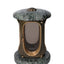 Grablaterne Olive Green Höhe 23 cm/Ø 15 cm Bronze mit Rosette