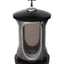Grablaterne Granit Schwedische Black Höhe 23 cm/Ø 15 cm Silber mit Kreuz