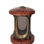 Grablaterne Granit Vanga Höhe 23 cm/Ø 15 cm Bronze mit Rosette